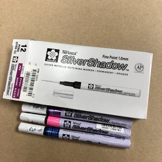 Pen-touch SilverShadow Silver Metallic Outlining Markers