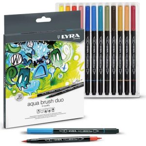 Lyra aqua brush duo set