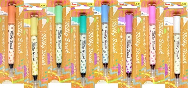 pentel milky brush pens