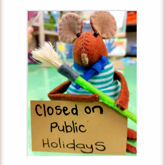 We are closed 27 April and 1 May